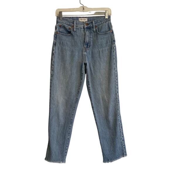Madewell The Perfect Vintage Jean Raw Hem High Waist Boho Ankle Jeans Size 26 - Picture 1 of 16